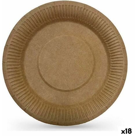 Set di piatti monouso algon monouso  carta kraft 10 pezzi 23 cm (18 pezzi)