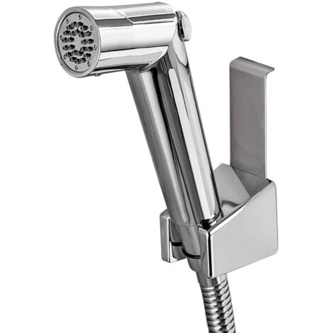 Set di pistole a spruzzo per WC, ABS galvanizzato, ugello di lavaggio ginecologico pressurizzato, sciacquone per WC (pistola a spruzzo + tubo flessibile + supporto per gancio)