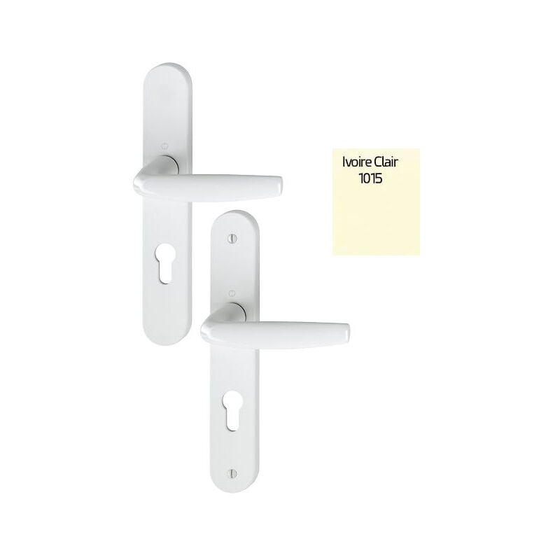 Set di porte Atlanta Hoppe 1530/300M avorio chiaro - Chiave i - ent.195 ép.68/77 - 3991655