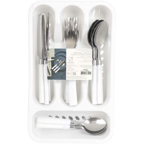 Set di posate Lino White da 16 pezzi