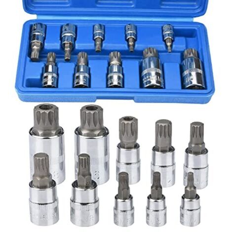Set di prese XZN Set di 10 prese multiple M4 / M5 / M6 / M8 / M9 / M10 / M12 / M14 / M16 / M18