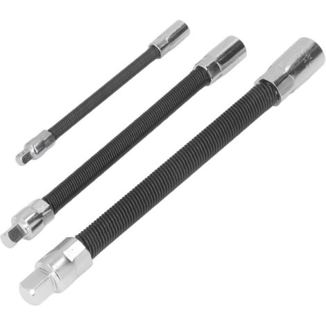 Set di prolunghe flessibili da 3 pezzi in acciaio per molle, set di bussole magnetiche da 1/4", 3/8", 1/2", punte a gambo, set di utensili