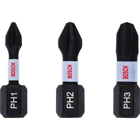 SET DI PUNTE A IMPATTO 25MM PH1, PH2, PH3, - B 2608522470
