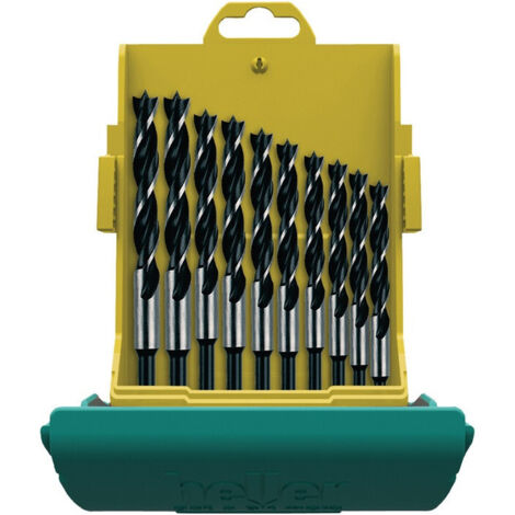 Set di punte a spirale in acciaio CV, 10 pezzi, diametri 3,4,5,6,7,8,9,10,11,12 mm, Maxxbox CV