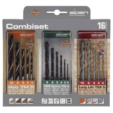 Set di punte Alpen 801003100 termoresistente precisione 16 pezzi