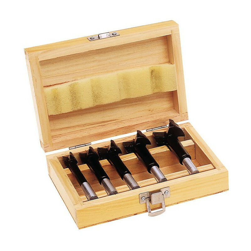 Image of Set di punte artificiali, 5 pezzi, con punta in metallo duro D.15.20.25.30.35 mm valigetta in legno PROMAT