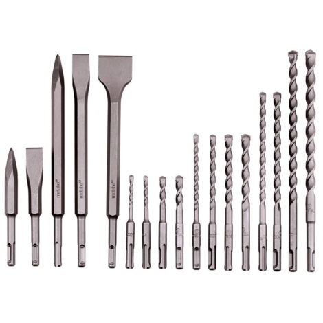 Set di punte e scalpelli SDS-plus, 17 pezzi