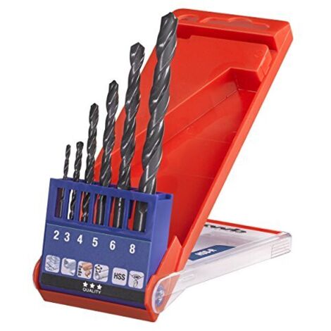 Set di punte elicoidali HSS KWB nero-blu 6 pezzi