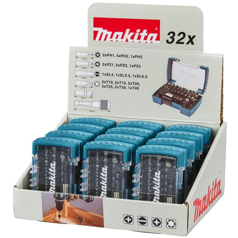 Set di punte Makita da 32 pezzi (12 pezzi)