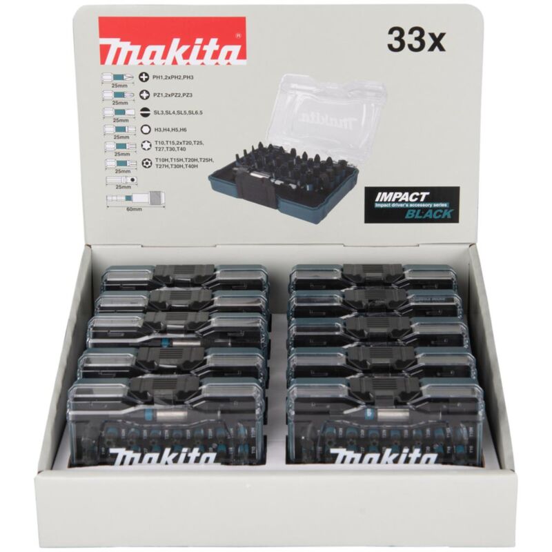 Makita - Set di punte Impact Black da 33 pezzi Impact Black - 33 pezzi