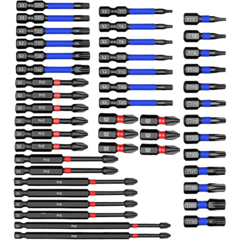Set di punte per avvitatore a bussola magnetico da 46 pezzi, kit di estensione punte, accessori per trapano avvitatore a bussola per impieghi gravosi per progetti domestici, 25 mm, 50 mm, 75 mm, 100 m