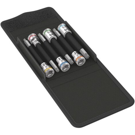 Set di punte per cacciavite con funzione di presa 3/8 T25-50 lungo 6 pezzi Wera