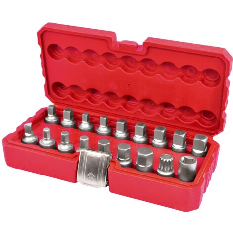 Set di punte per drenaggio quadrato 3/8 18 pz