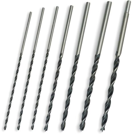 Set di punte per legno lunghe 30 cm - punte elicoidali Ø 4-5-6-7-8-10-12 mm x 300 mm