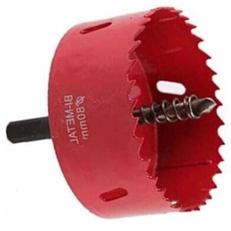 Set di punte per seghe a tazza da 80 mm, punte per trapano HSS M42 per impieghi gravosi, seghe a tazza per legno, alluminio, ferro, lamiera, tubi in plastica, 350 g