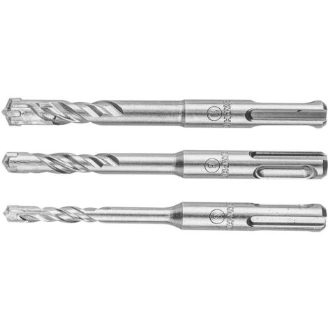 Set di punte per trapano per calcestruzzo SDS Plus, quattro, set da 3 - 6, 8, 10 x 110 mm