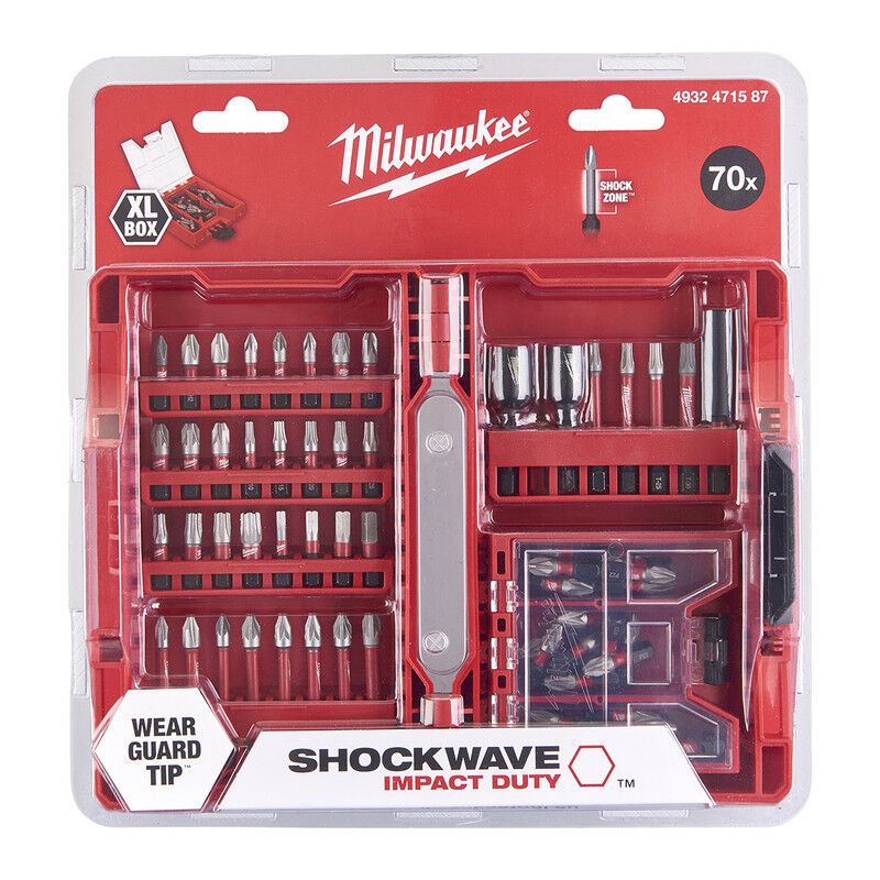 Set di punte Shockwave gen 3 Milwaukee 70 pezzi