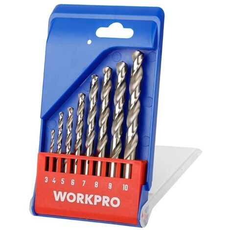Set di punte workpro 8 pezzi acciaio HSS4341 135 gradi
