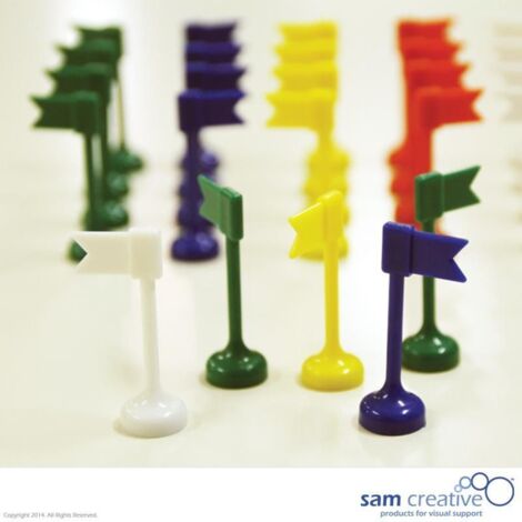 Set di puntine magnetiche a bandiera per lavagne bianche (set 25)