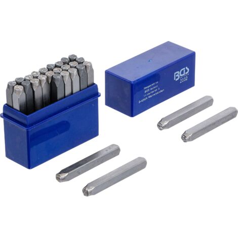 SET PUNZONI STAMPINI ALFANUMERICI 36pz KIT DA 4 MM Lettere E Numeri Custodia - Foto 3