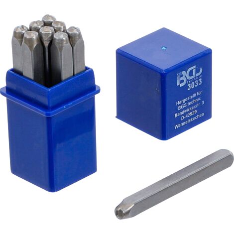 Set di punzoni numerici 3 mm