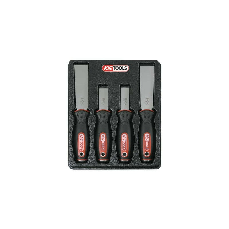 Set di raschietti ks tools - Lame in acciaio inox - 4 pezzi - 907.2210