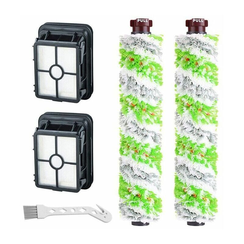 Set di ricambio 2 spazzole a rullo + 2 filtri