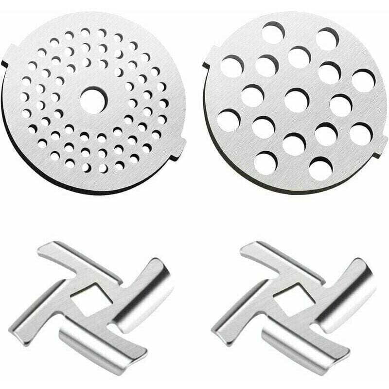 Image of Set di ricambio per tritacarne elettrico Tigrezy, 2 lame per tritacarne, 2 piastre di macinazione 5 7 YMYNY