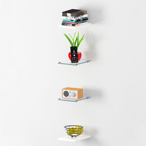 Set Di Ripiani Moderni 20x27cm - ECHO - Colore: bianco laccato lucido