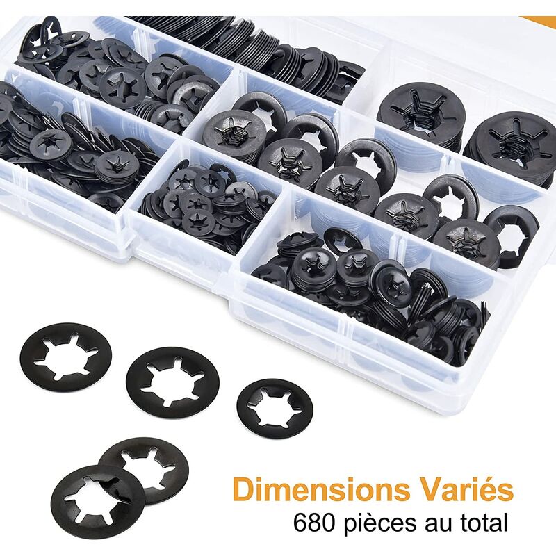 Tinor - Set di rondelle piatte Starlock da 680