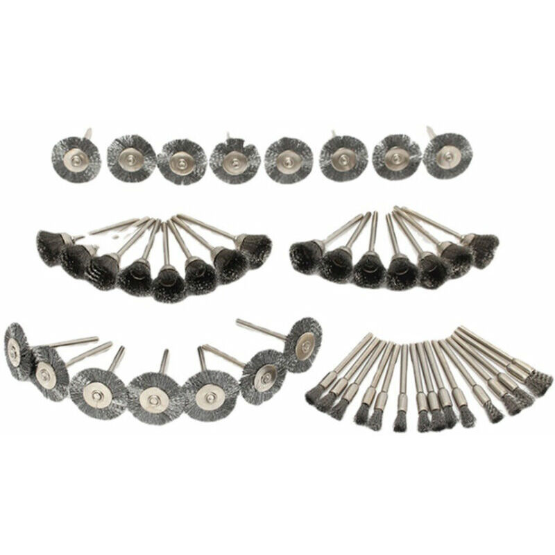 Set di ruote per spazzole metalliche in acciaio