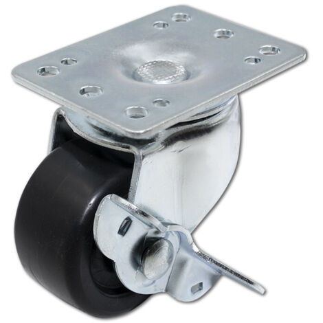 Set di ruote Qoltec con filettatura e freno per armadi rack da 19''  4 pz.