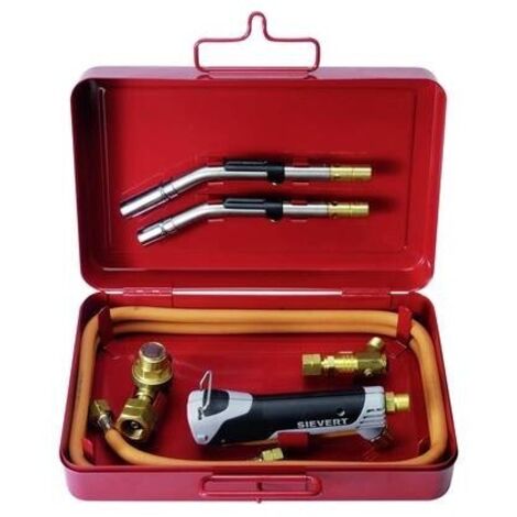 Set di saldatura a stagno/tenue Promatic 1000 in valigetta blu acciaio, 6 pezzi, propano