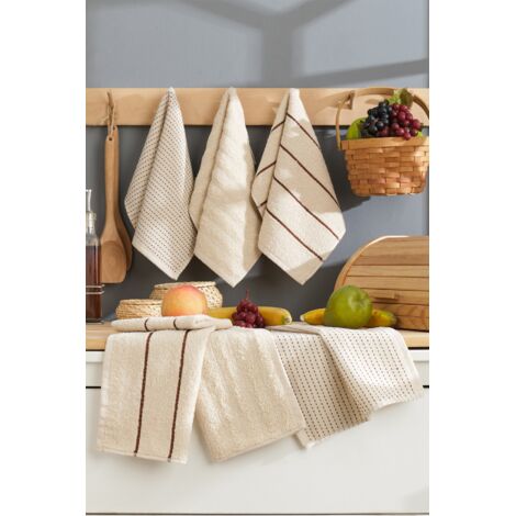 Set di salviette Set 100% Cotone Beige