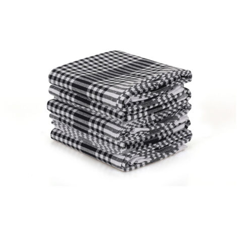 Set di salviette Set 100% Cotone Nero Bianco