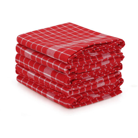 Set di salviette Set 100% Cotone Rosso Bianco 170 gr/m²