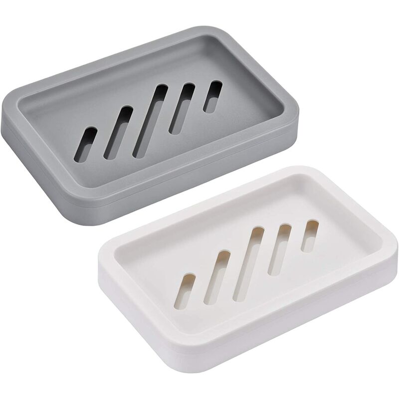 Set di sapone auto-drenante a 2 pezzi, portasapone...