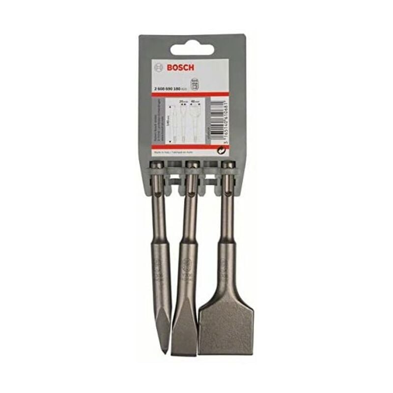 Bosch 2 608 690 180 - Set di scalpelli in 3 parti SDS-plus - 140 140x20140x40 mm (confezione da 3)