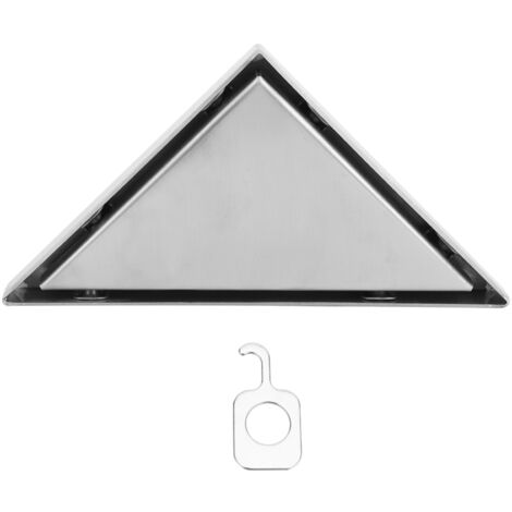 Set di scarico a pavimento angolare triangolare in acciaio inossidabile 304 per bagno con doccia