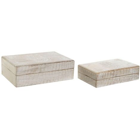 Set di Scatole Decorative Versa Organic Product Legno (25 x 17 x 35 cm)