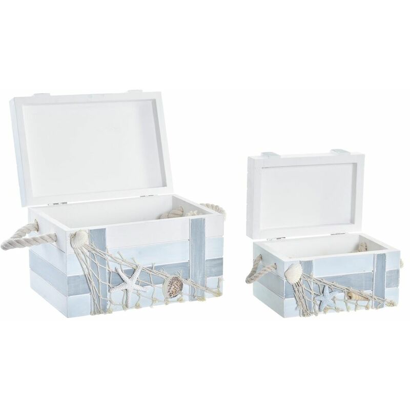 Set di Scatole Decorative Dkd Home Decor Legno