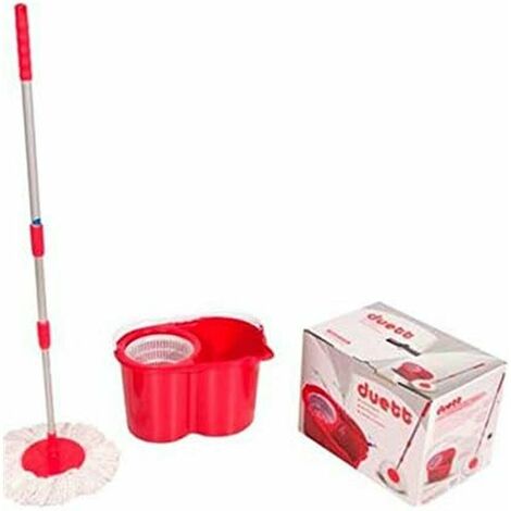 liangzishop Mop Pavimenti MOP e secchi Set MOP MOP MOP con Secchiello  Rotondo Piano di Pulizia del Pavimento Sistema mop con Manico Regolabile a  180 °