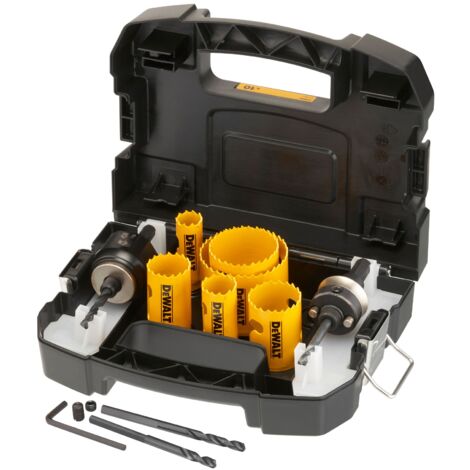 Set di seghe a tazza DeWALT bimetalliche Extreme, set universale in valigetta 10 pezzi.
