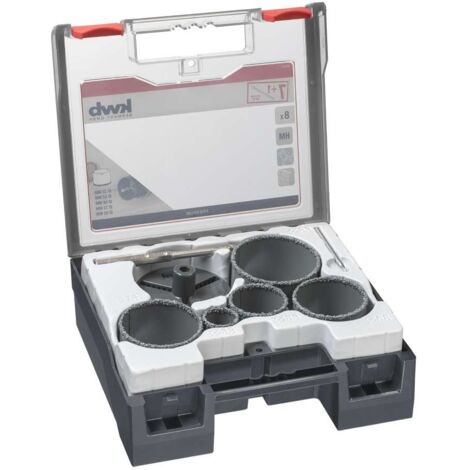 Set di seghe a tazza kwb Profi per piastrellisti 499505 (8 pezzi, in metallo duro, tubo di precisione, brasato ad alta temperatura)
