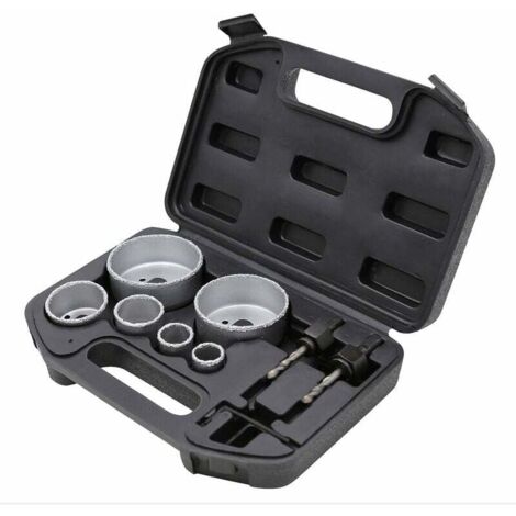 Set di seghe a tazza, set di utensili da 9 pezzi, punte per trapano per piastrelle Crown