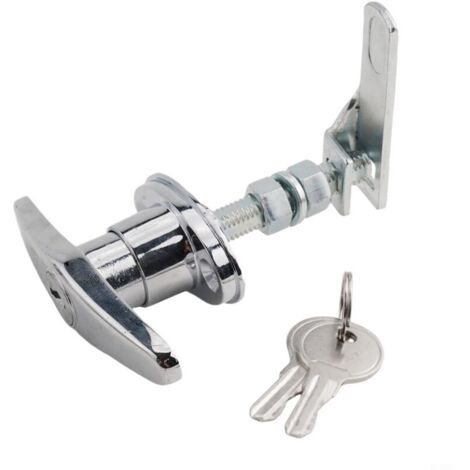 Set di serrature con maniglia a T in lega di zinco con chiave, per porte di camion e garage, fissa il telone del camion, facile installazione