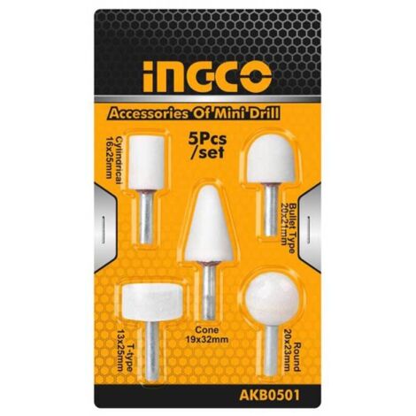 Set di smerigliatura per minitrapano 5 pz Ingco AKB0501