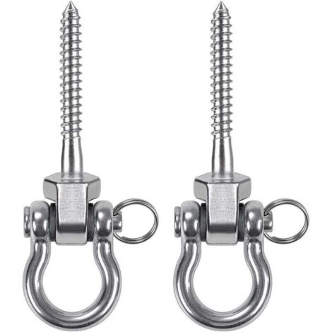 Set di sospensione per altalena da 2 pezzi, sospensione per sedia sospesa in acciaio inossidabile 304, gancio da soffitto per altalena