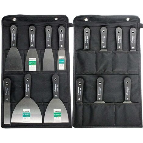 Set di spatole Set di spatole per mastice da 7 pezzi, manico in plastica antiscivolo con borsa porta attrezzi portatile in tela