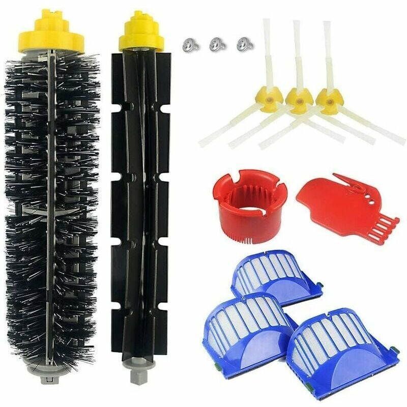 Image of Set di spazzole e accessori per iRobot Roomba Serie 600, 605, 610, 616, 620, 625, 630, 631, 632, 639, 650, 651, 660, 670, 680, 681, 691 e 696 - Set